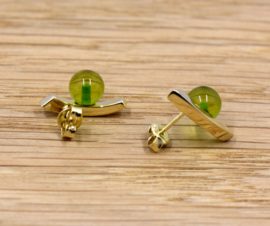 Caribbean amber stud earrings