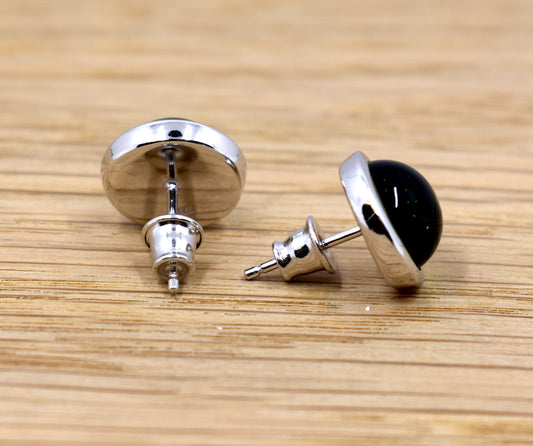 Caribbean amber stud earrings 13mm