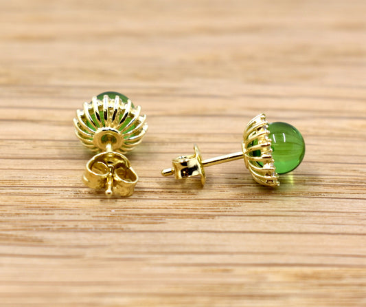 Caribbean amber stud earrings