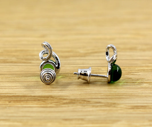 Caribbean amber stud earrings