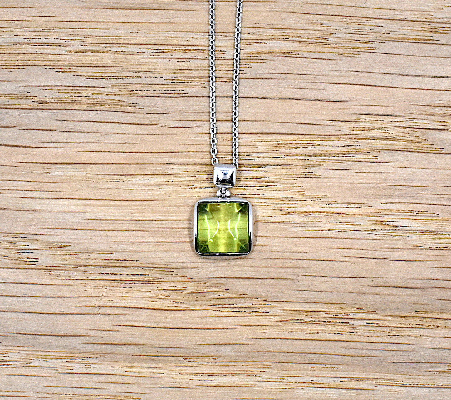 Karibischer Bernstein Kette Silber