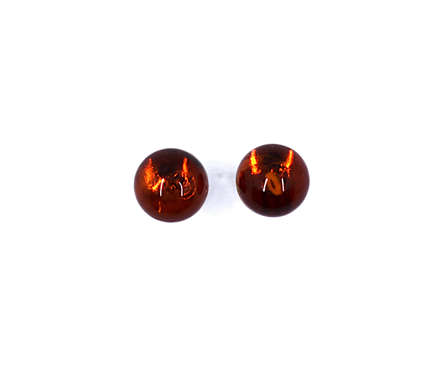 Bernstein Ohrstecker 8mm