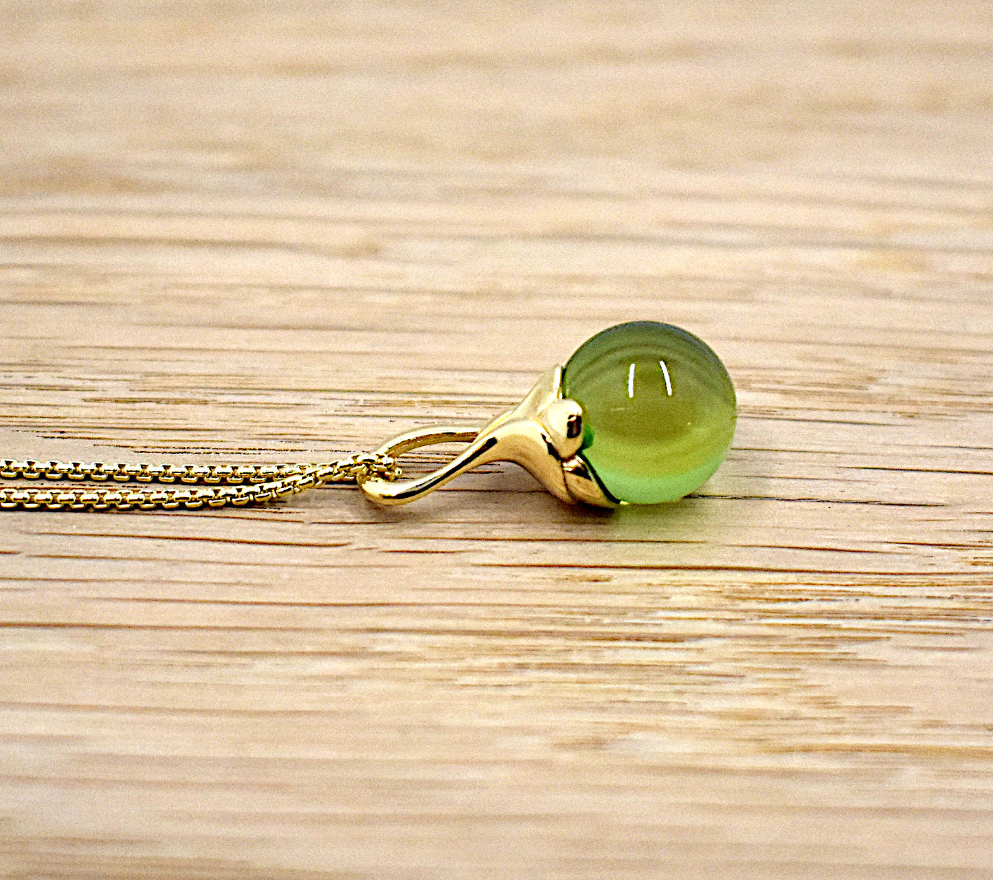 Caribbean amber necklace gold plated