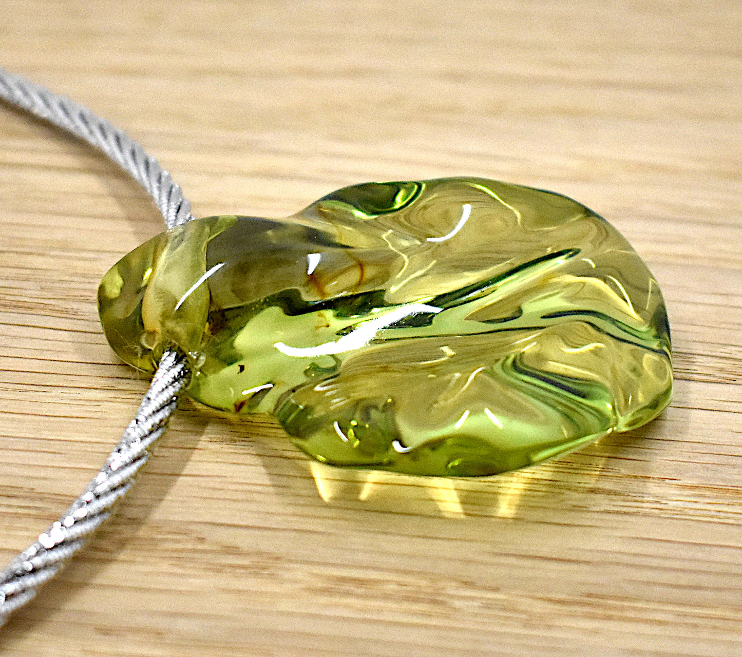 Karibischer Bernstein Kette Silber