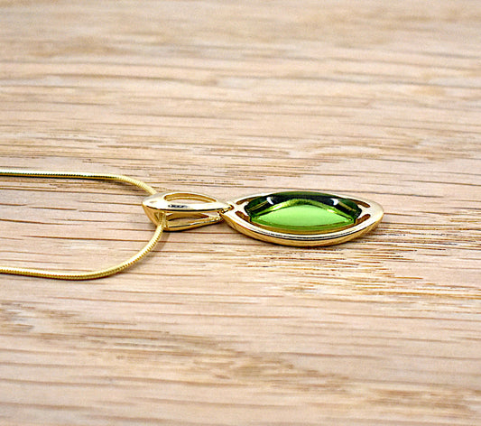 Karibischer Bernstein Kette vergoldet