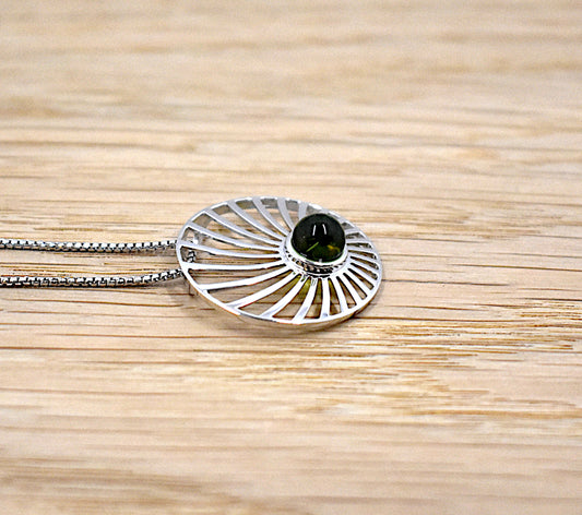 Karibischer Bernstein Kette Silber