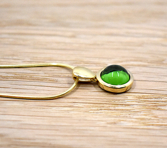 Karibischer Bernstein Kette vergoldet