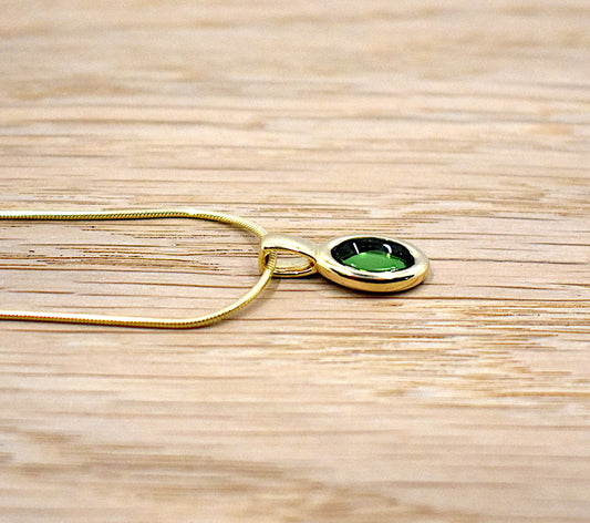 Karibischer Bernstein Kette vergoldet