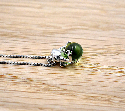 Karibischer Bernstein Kette Froschkönig