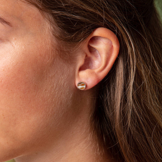 Ohrring "Strandlust" Bernstein-Strandsand-Mix