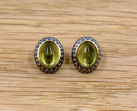 Caribbean amber stud earrings