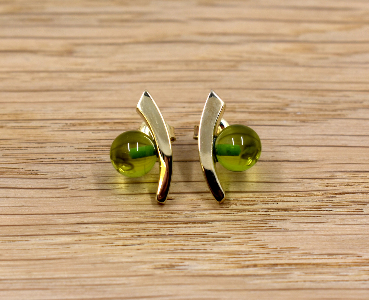 Caribbean amber stud earrings
