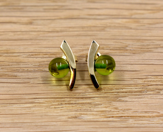 Caribbean amber stud earrings