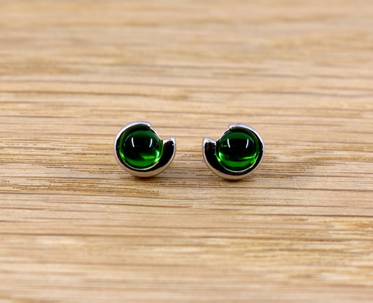 Caribbean amber stud earrings