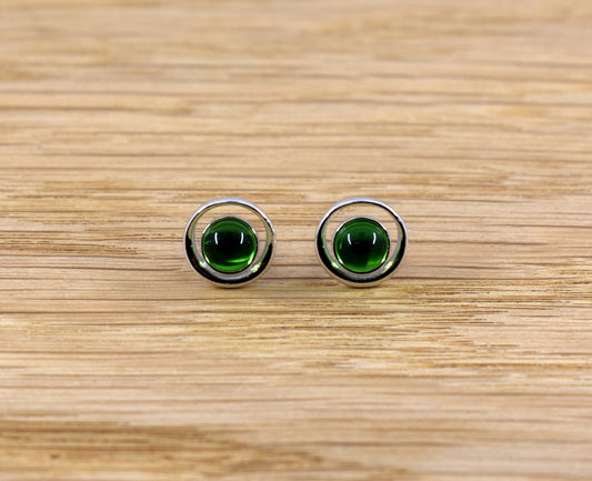 Caribbean amber stud earrings