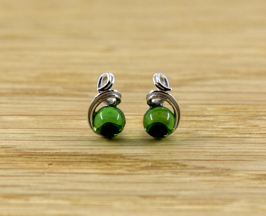 Caribbean amber stud earrings