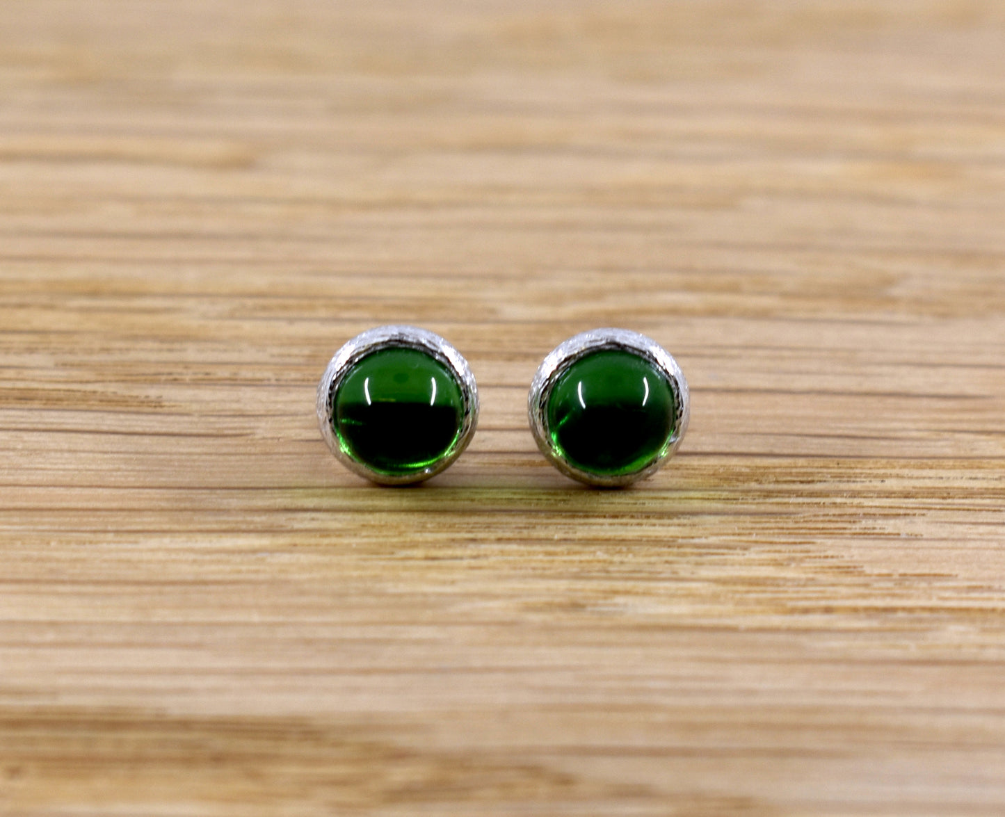 Caribbean amber stud earrings