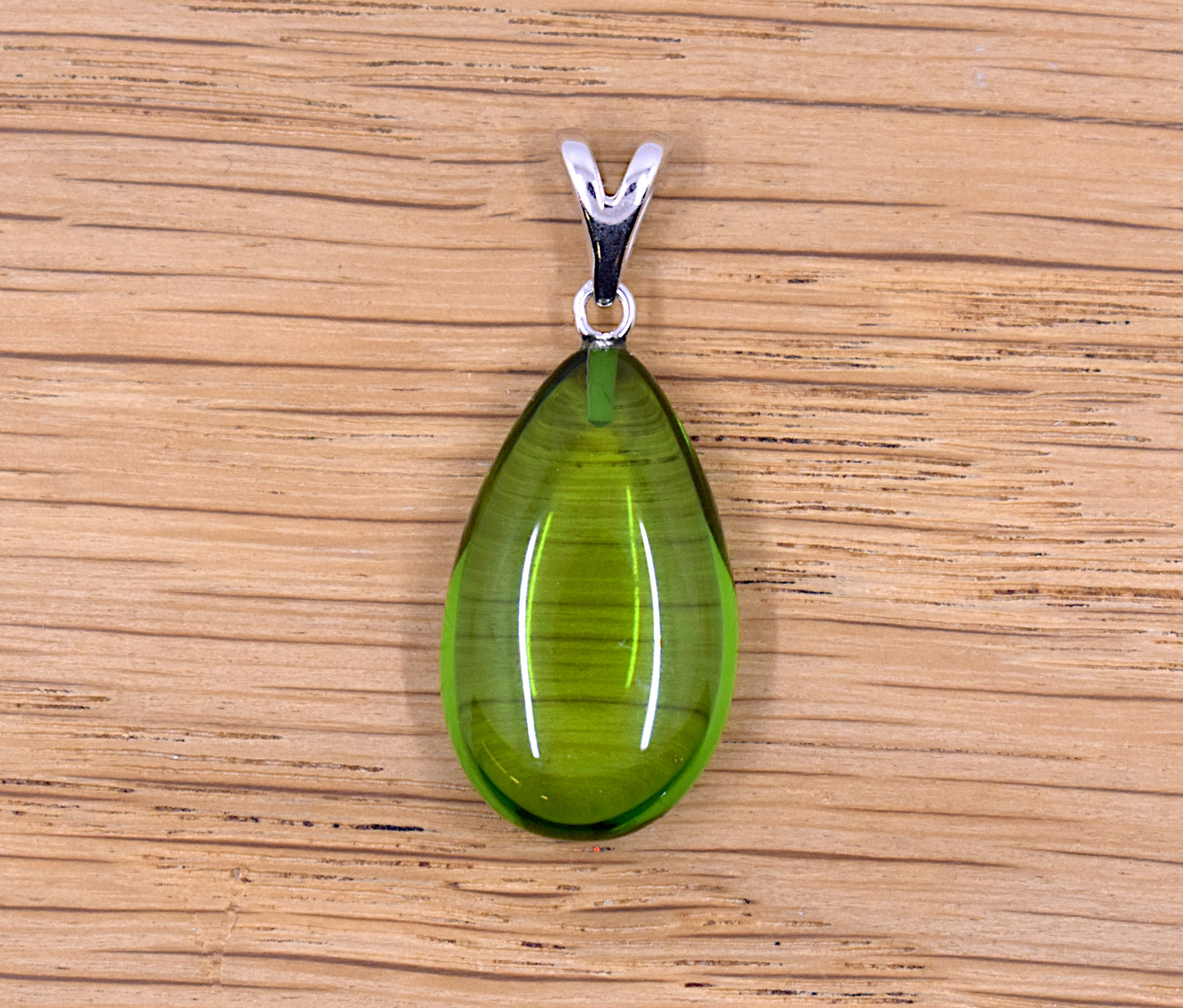 Karibischer Bernstein Anhänger Tropfen klein