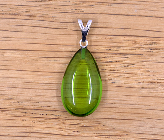 Karibischer Bernstein Anhänger Tropfen klein