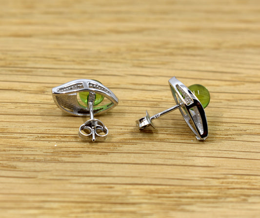 Caribbean amber stud earrings