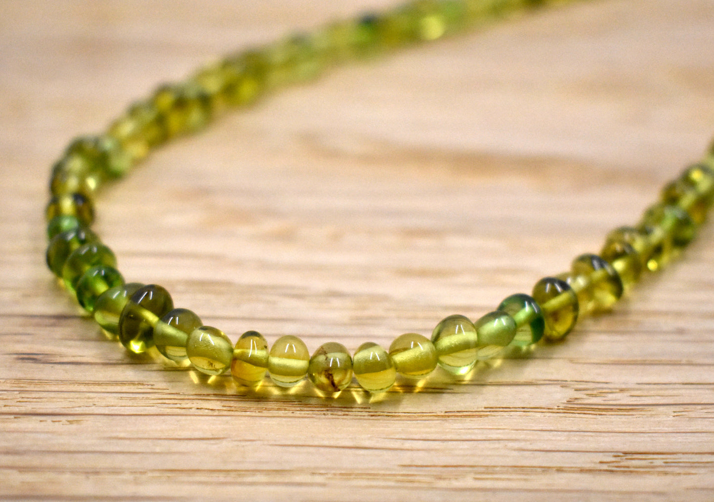 Caribbean amber necklace