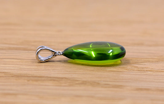 Karibischer Bernstein Anhänger Tropfen klein