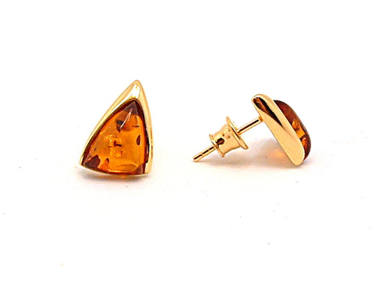 Amber stud earrings