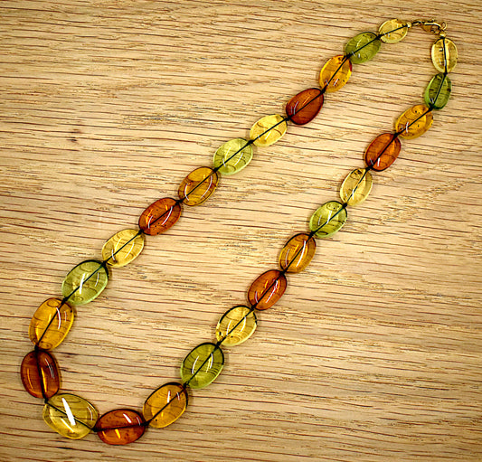 Caribbean amber necklace