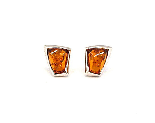 Amber stud earrings