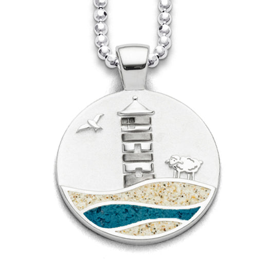 Pendant beach waves "Pilsumer lighthouse" beach sand/bl. Stone sand