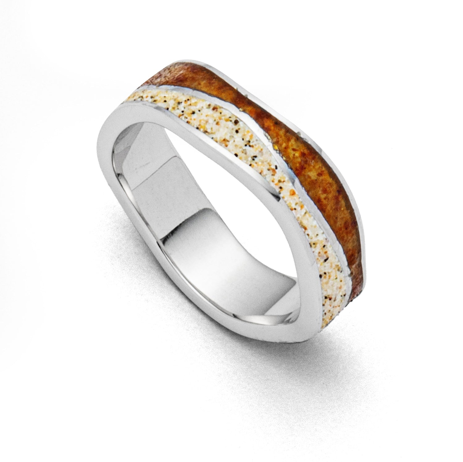 Ring "Wellen"mit Bernstein